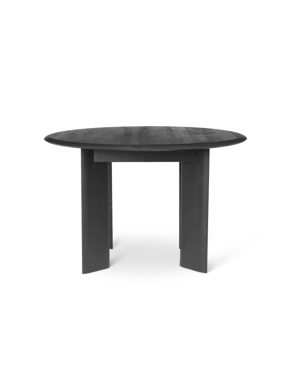 Bevel Table - Round - Black Oiled Oak